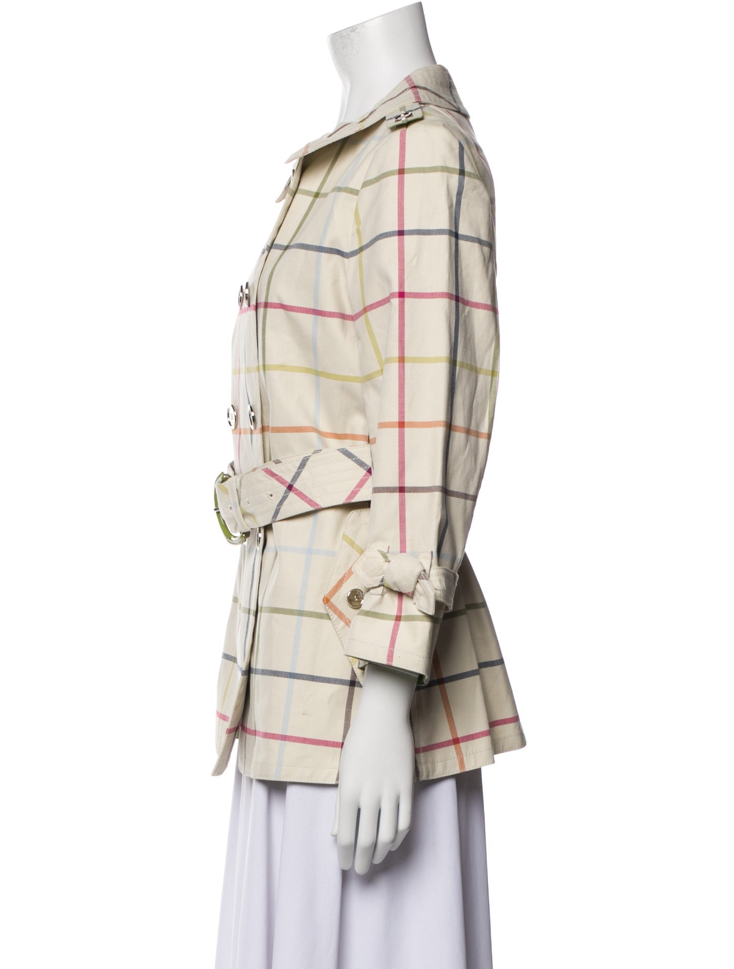 Coach Plaid Print Coat