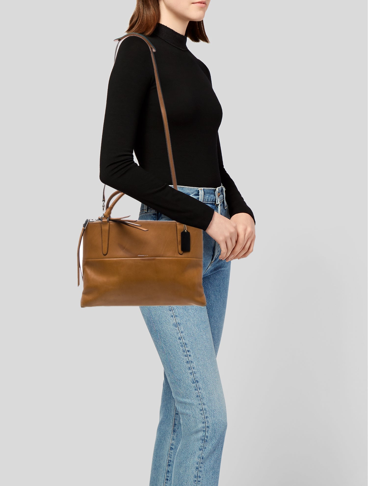 Coach Leather Top Handle Bag