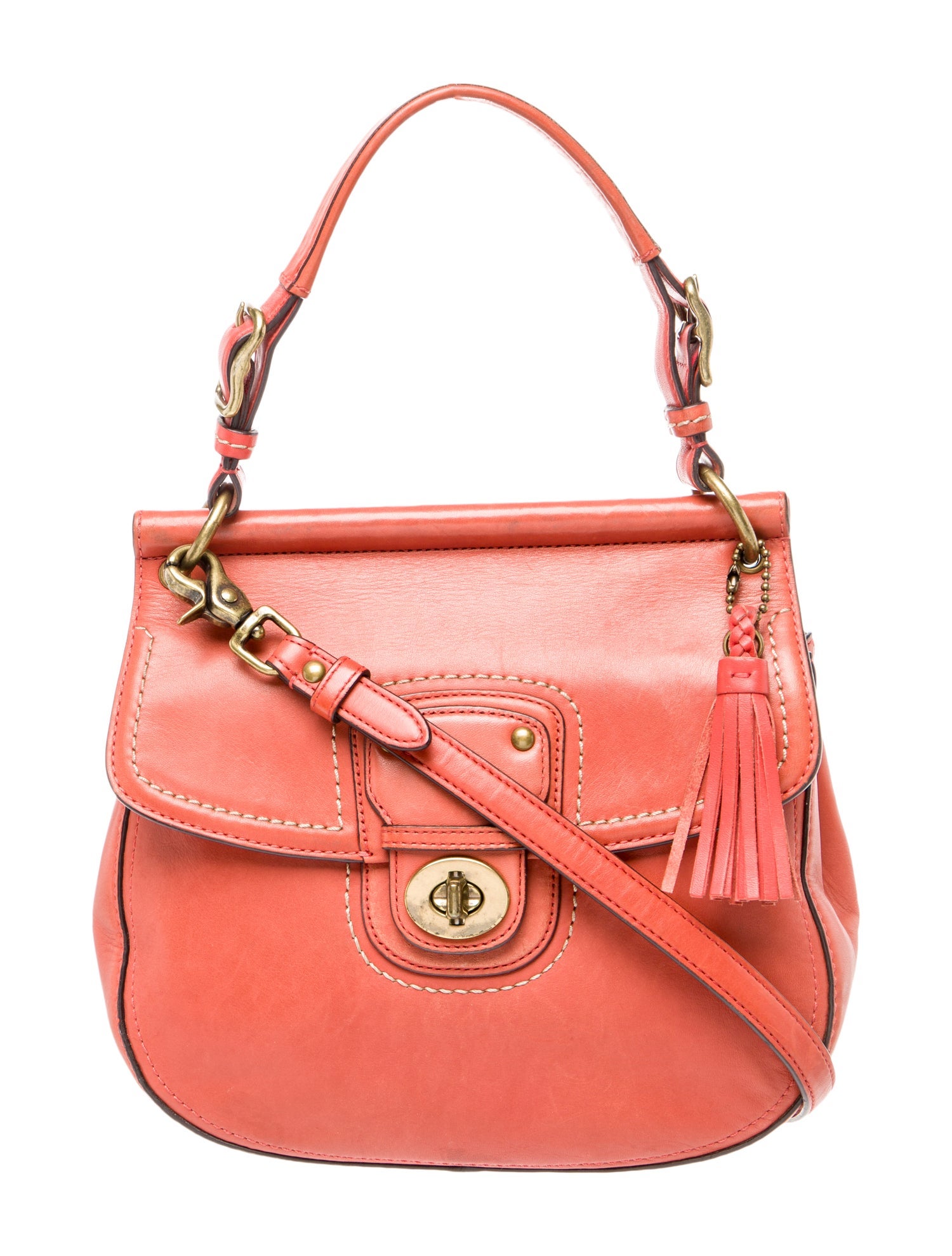 Coach Leather Top Handle Bag