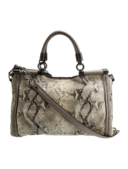 Coach Embossed Leather Top Handle Bag