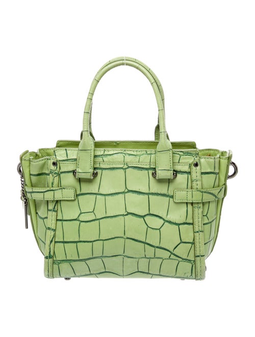 Coach Embossed Leather Top Handle Bag