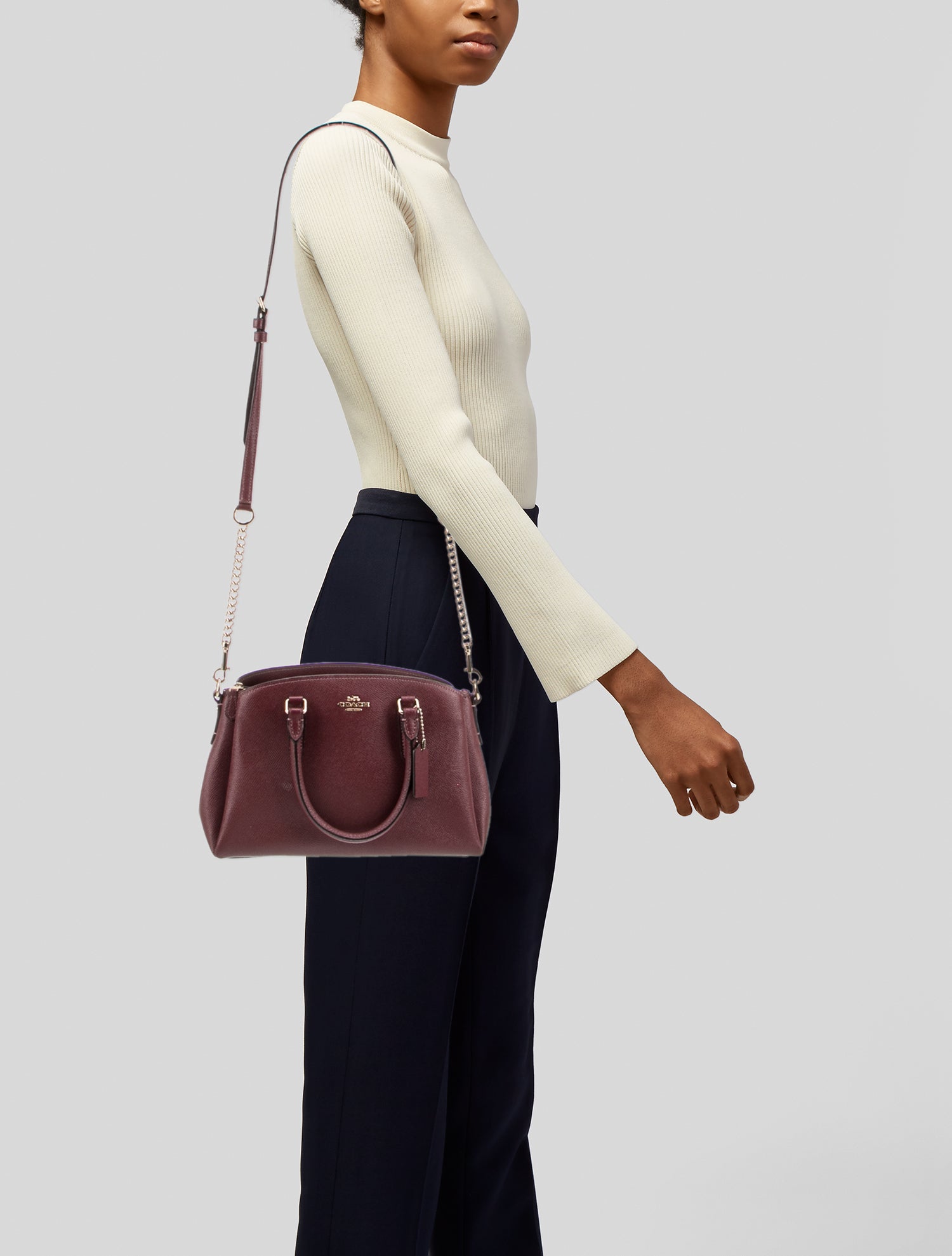 Coach Leather Top Handle Bag