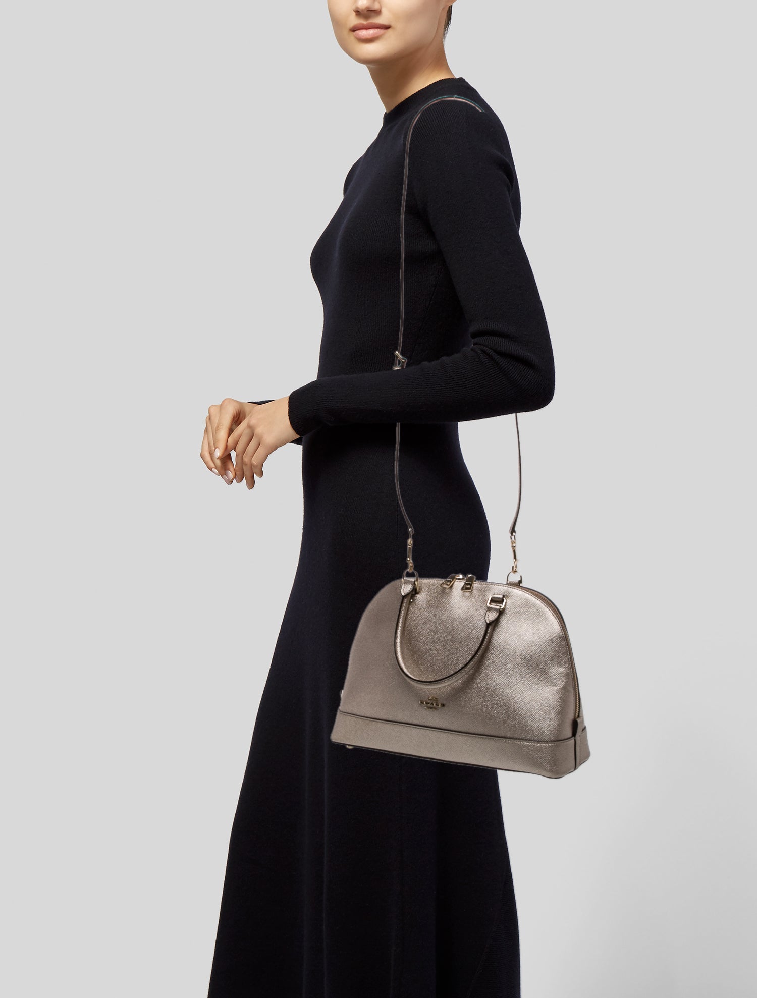 Coach Saffiano Leather Top Handle Bag