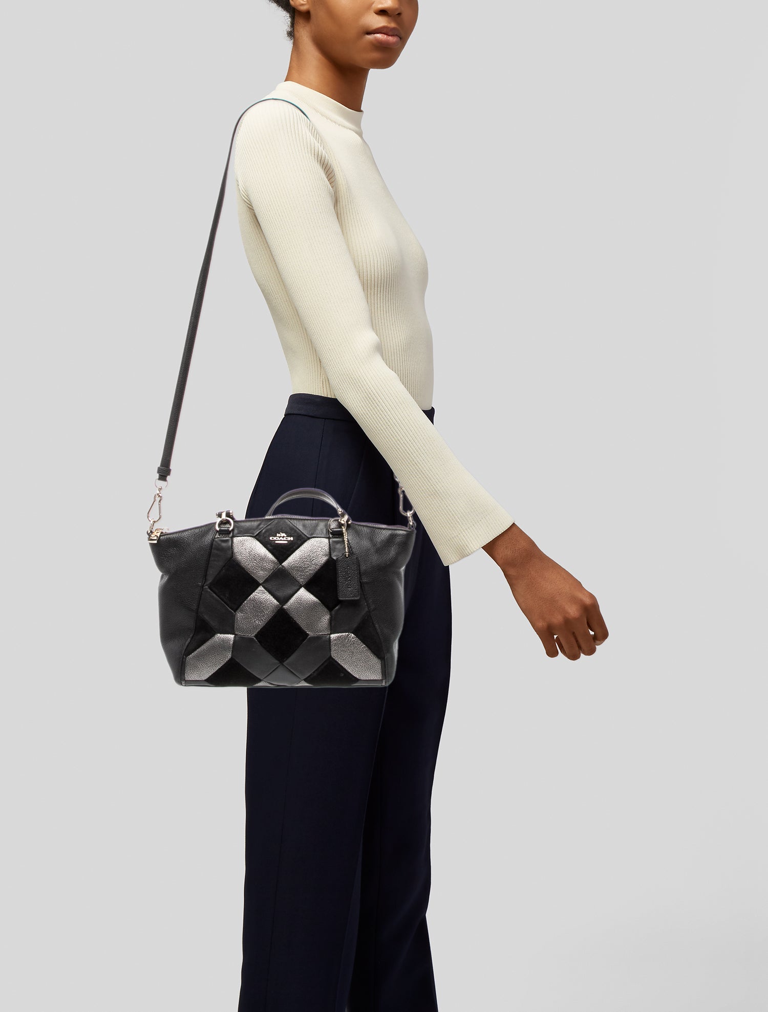 Coach Leather Top Handle Bag