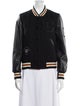 Coach Wool Striped Bomber Jacket