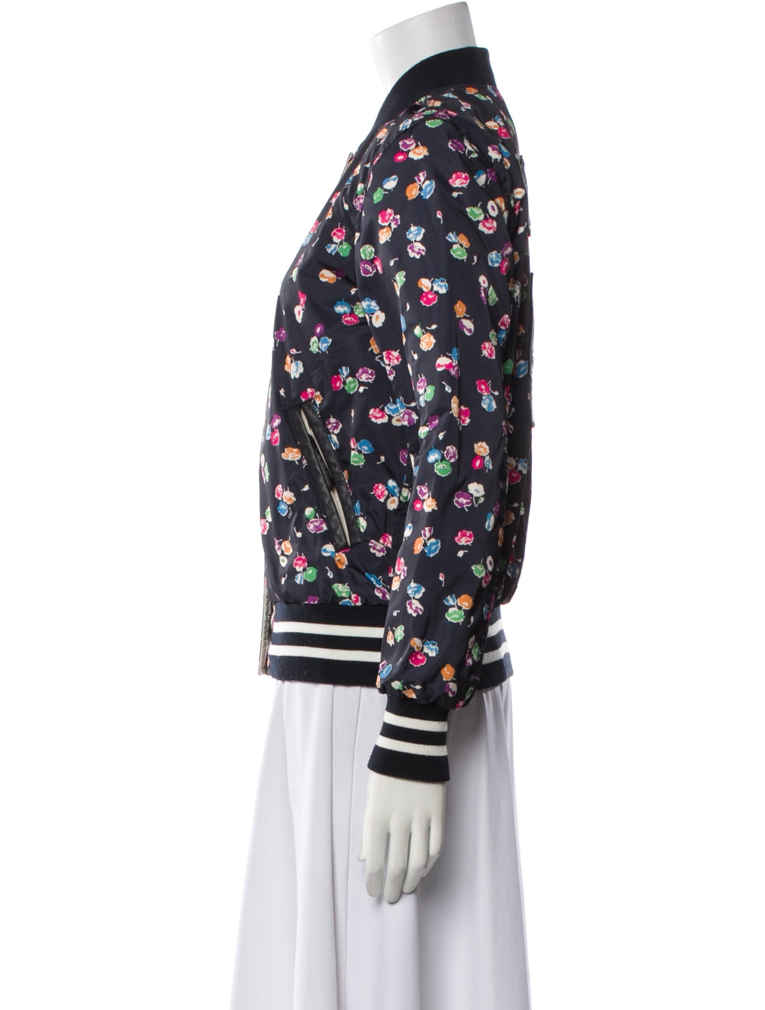 Coach Floral Print Bomber Jacket