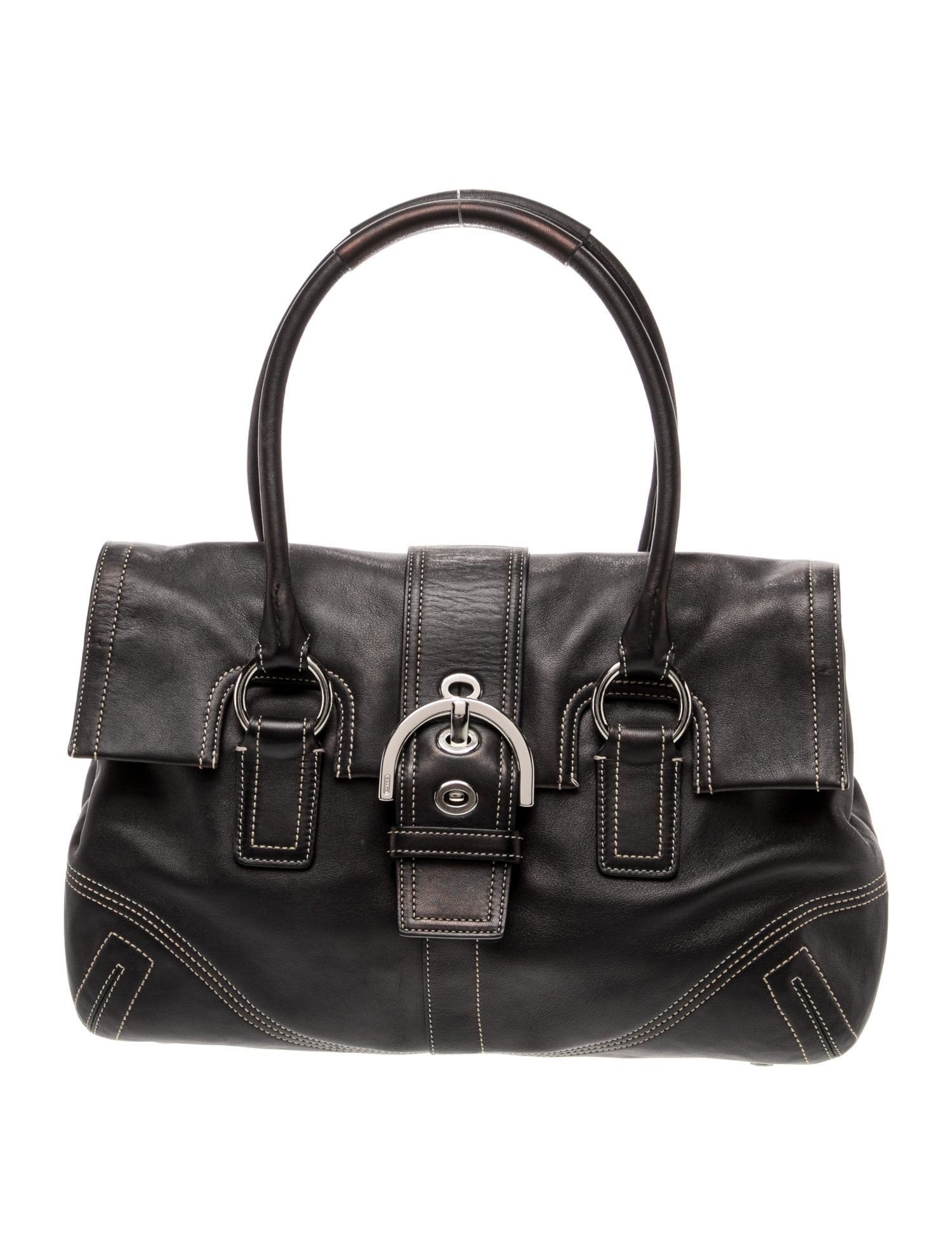 Coach Leather Top Handle Bag