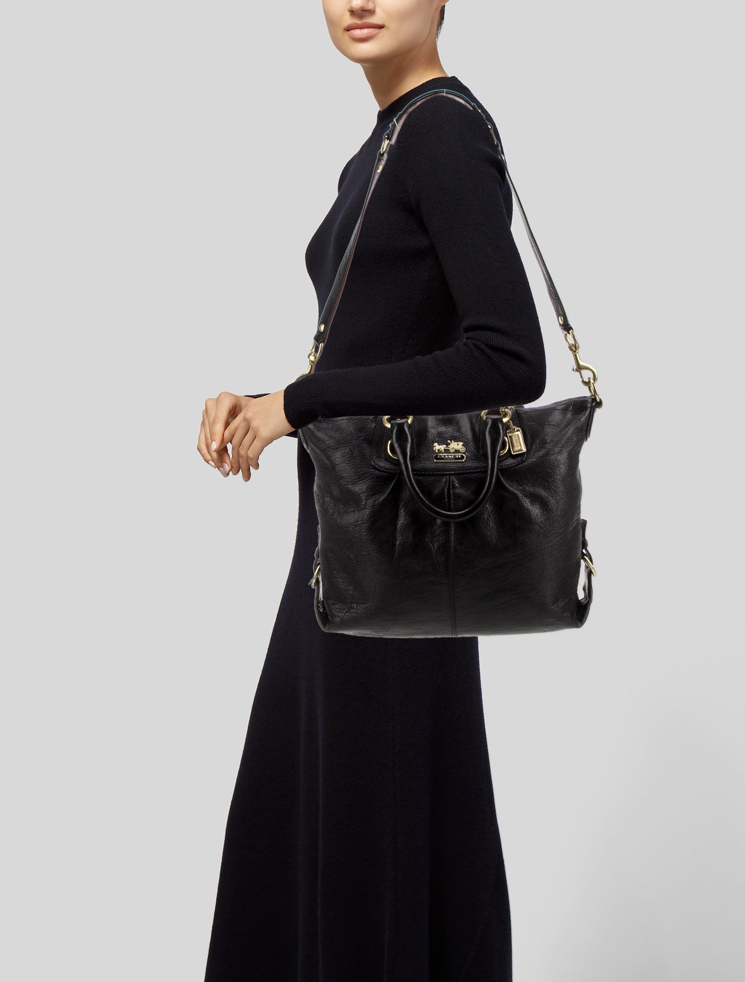 Coach Leather Top Handle Bag