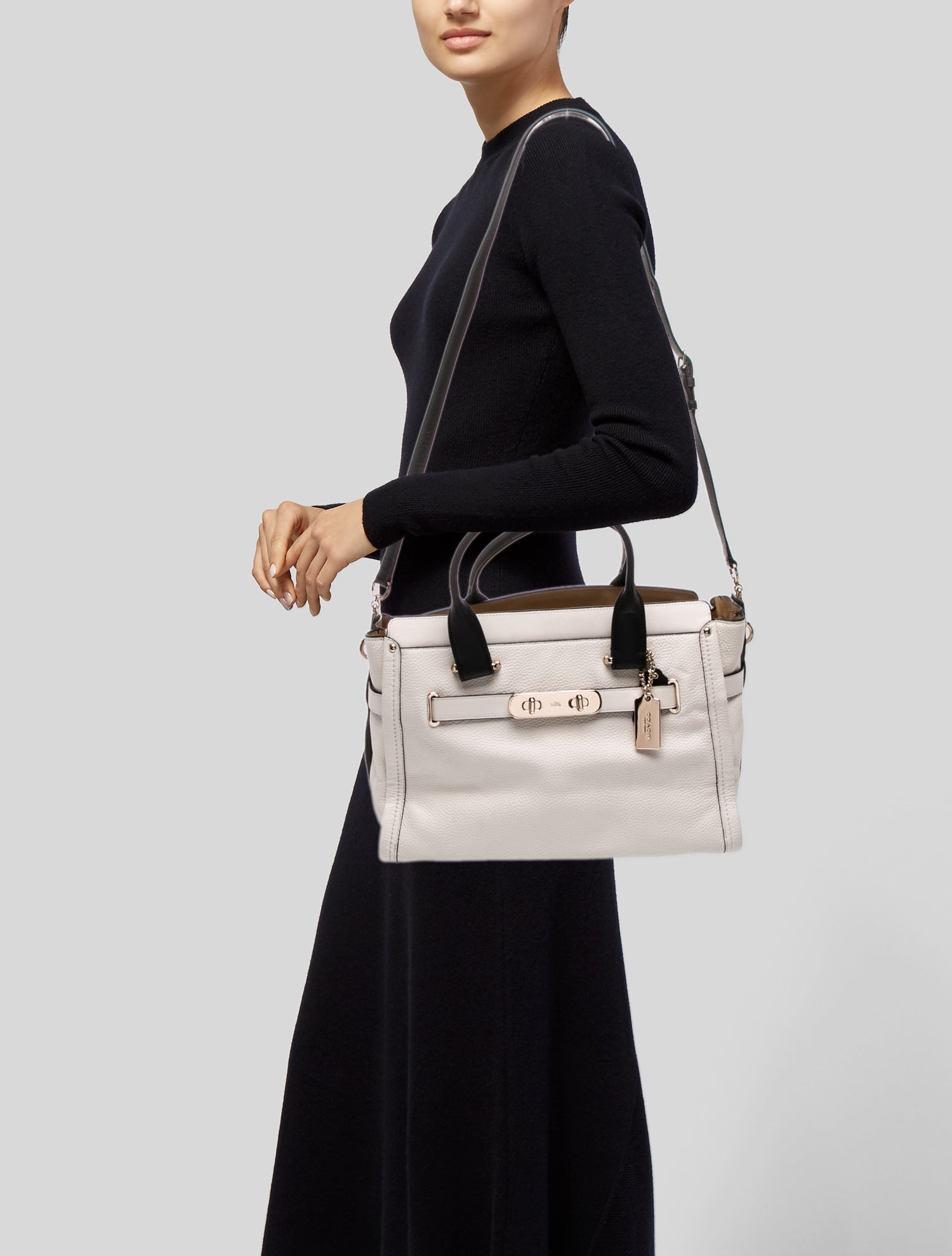 Coach Leather Top Handle Bag