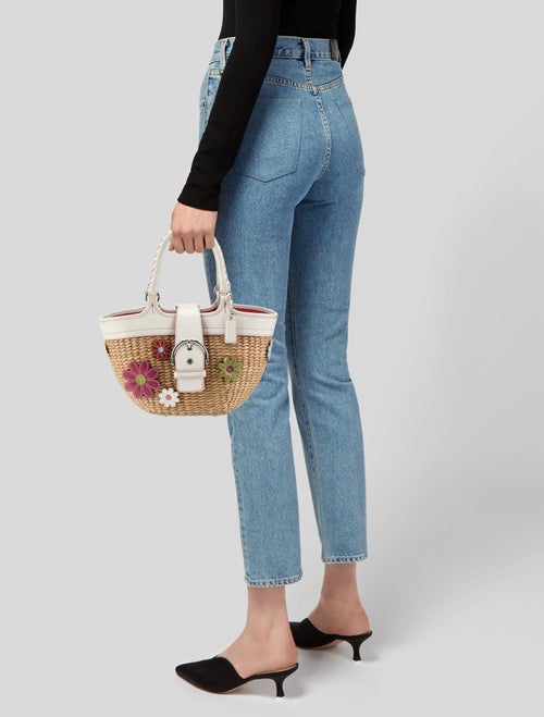 Coach Straw Top Handle Bag