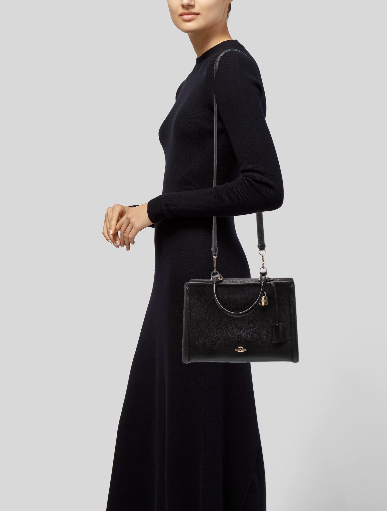 Coach Leather Top Handle Bag