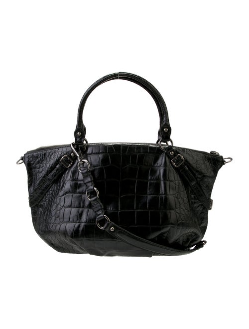 Coach Embossed Leather Top Handle Bag