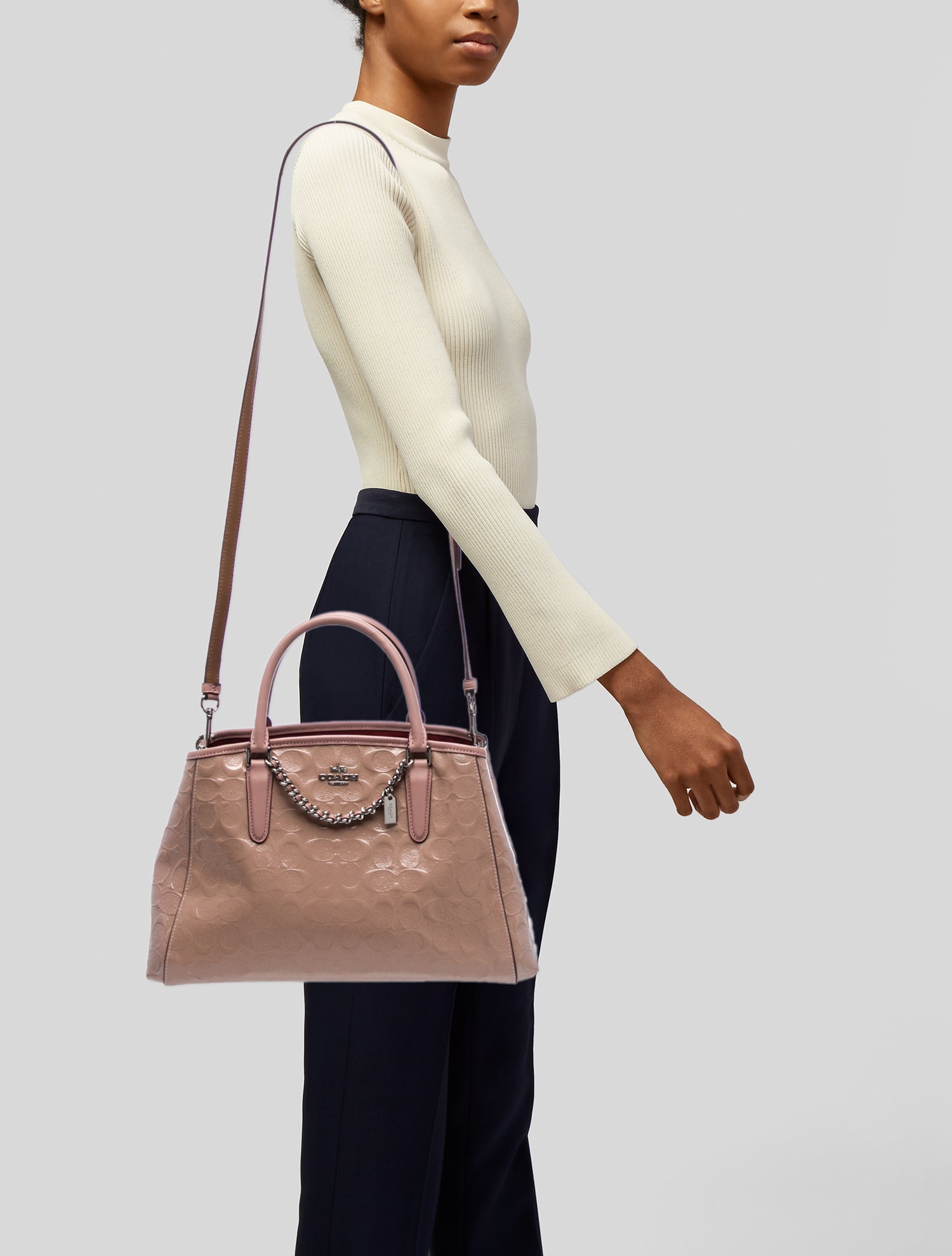 Coach Patent Leather Top Handle Bag