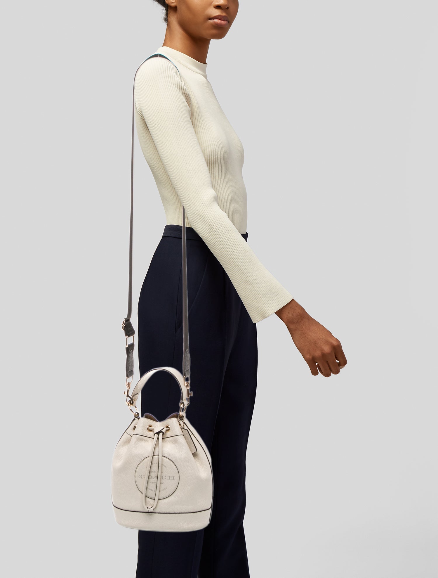 Coach Leather Bucket Bag