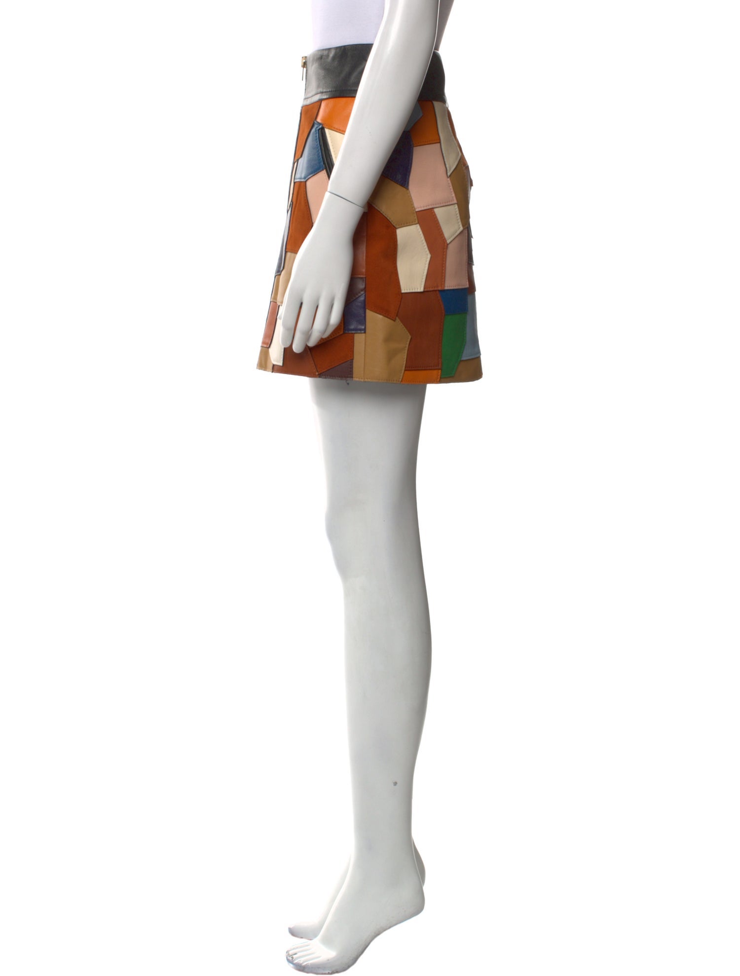 Coach Leather Mini Skirt