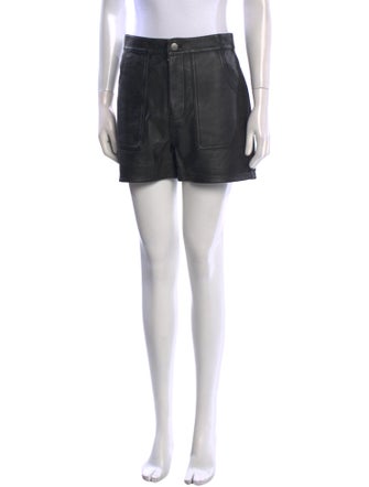 Coach Lamb Leather Mini Shorts