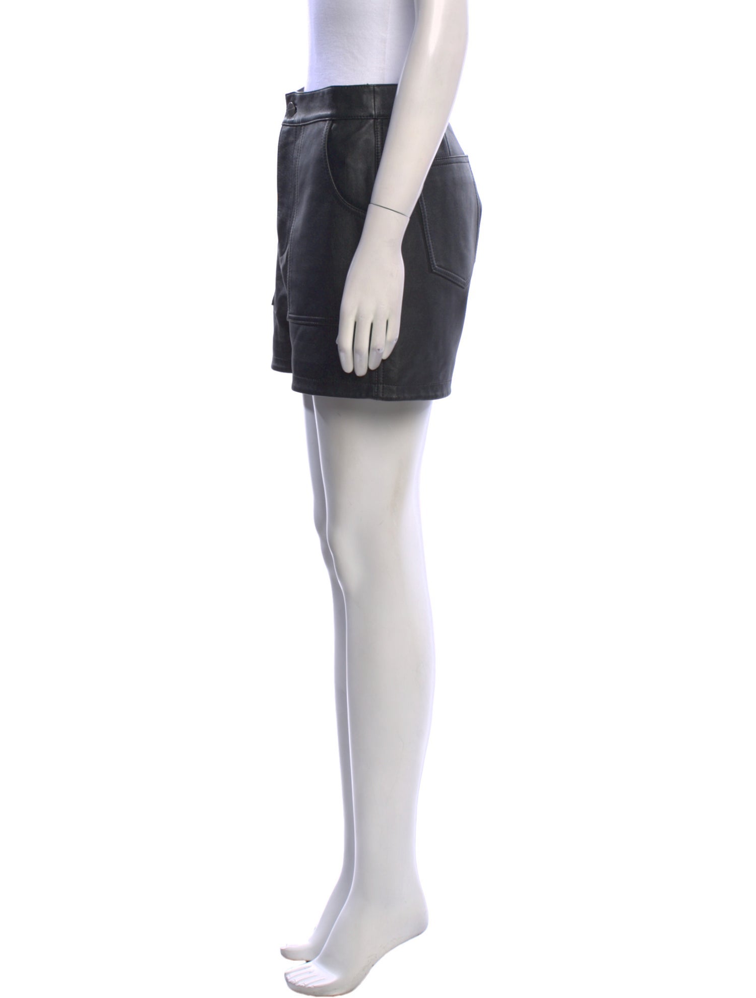 Coach Lamb Leather Mini Shorts