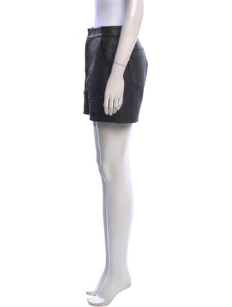 Coach Lamb Leather Mini Shorts