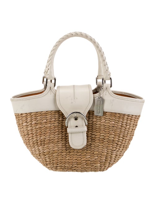 Coach Raffia Top Handle Bag