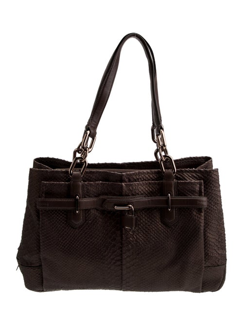 Coach Embossed Leather Shoulder Bag