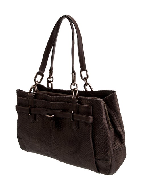 Coach Embossed Leather Shoulder Bag