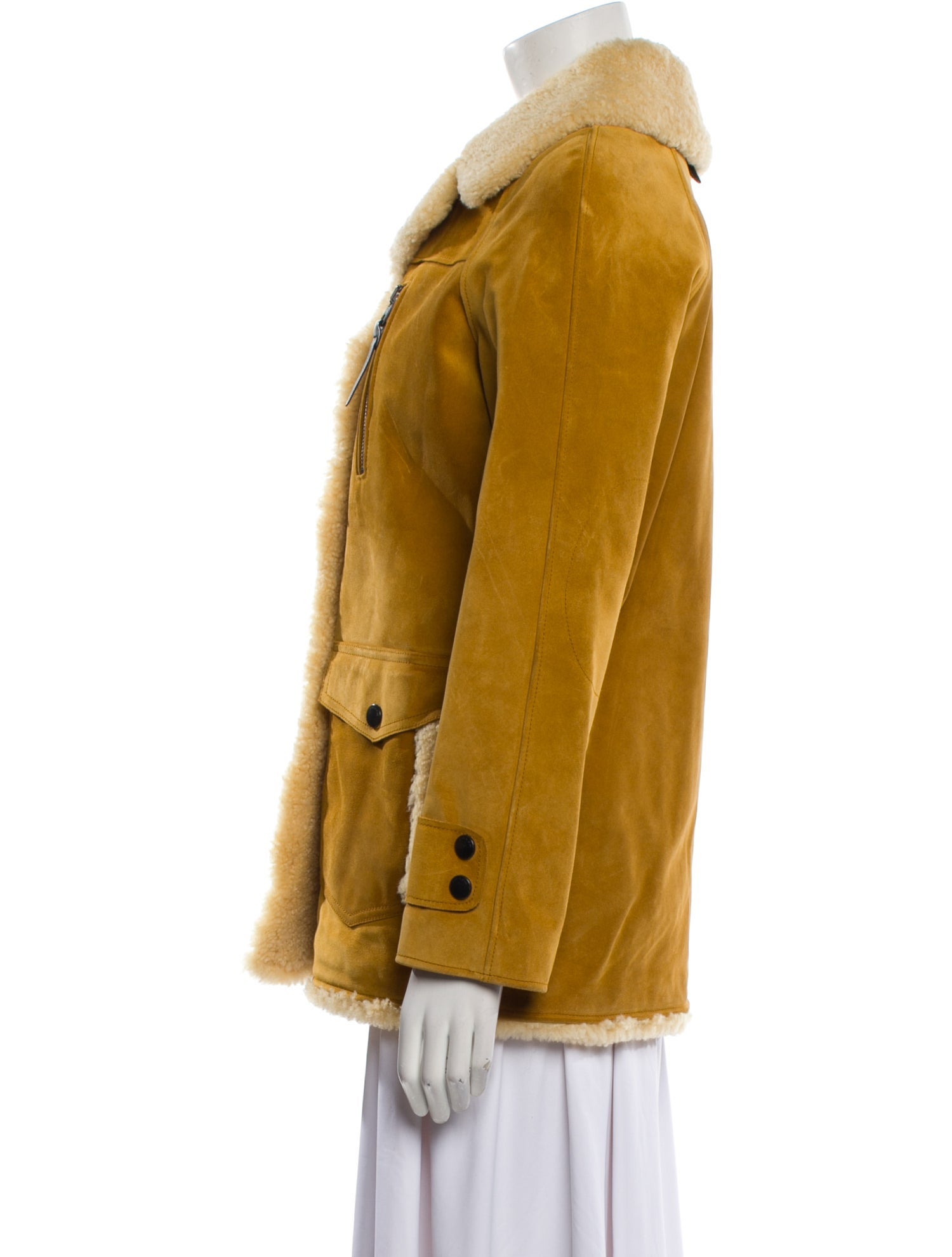 Coach Suede Faux Fur Coat