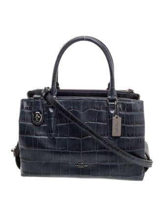 Coach Embossed Leather Shoulder Bag