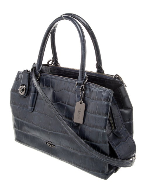 Coach Embossed Leather Shoulder Bag