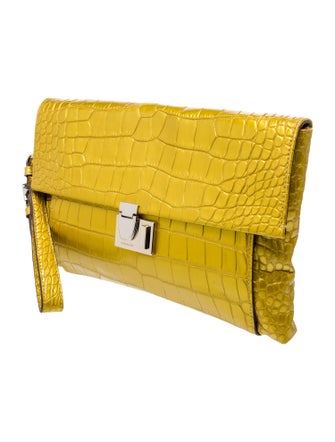 Coach Embossed Leather Clutch
