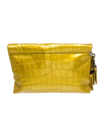 Coach Embossed Leather Clutch