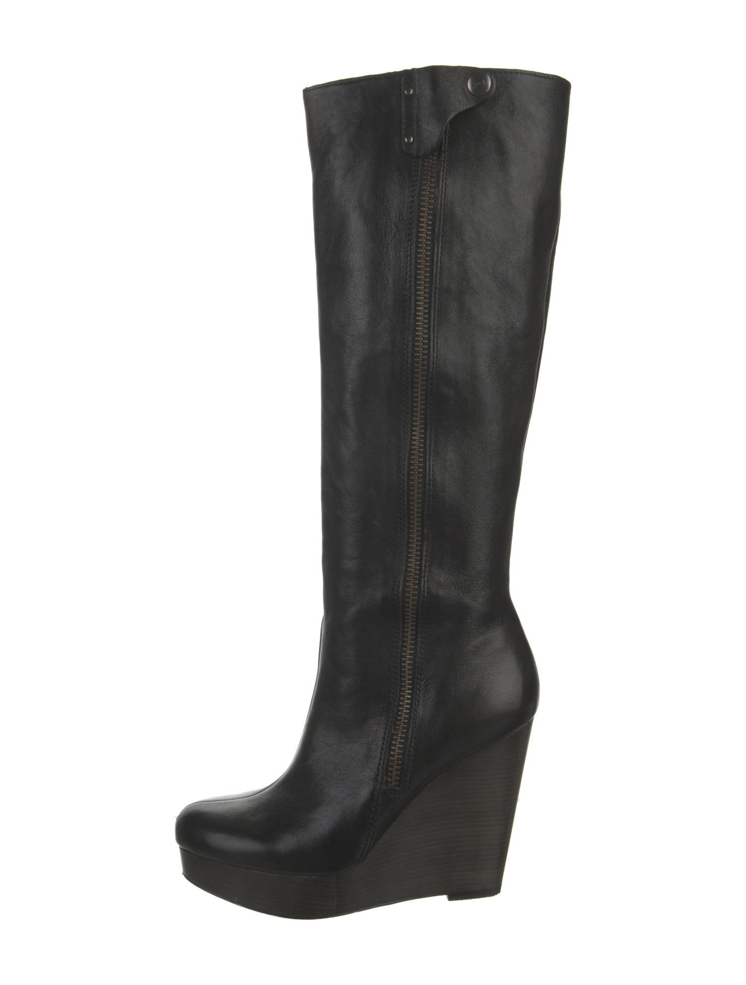 Coach Leather Tassel Accents Boots