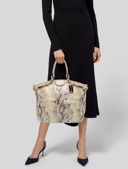 Coach Embossed Leather Tote