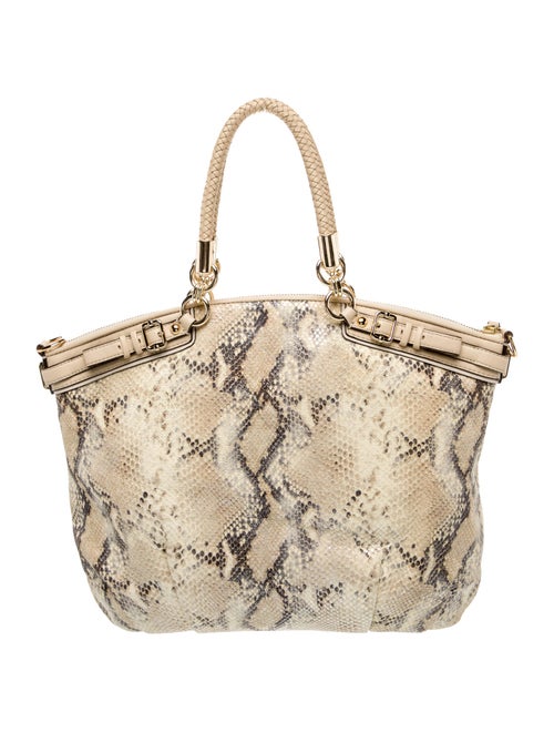 Coach Embossed Leather Tote