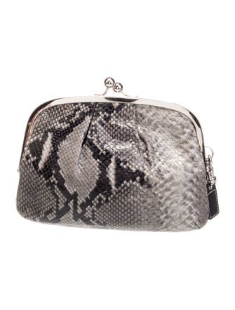 Coach Embossed Leather Evening Bag