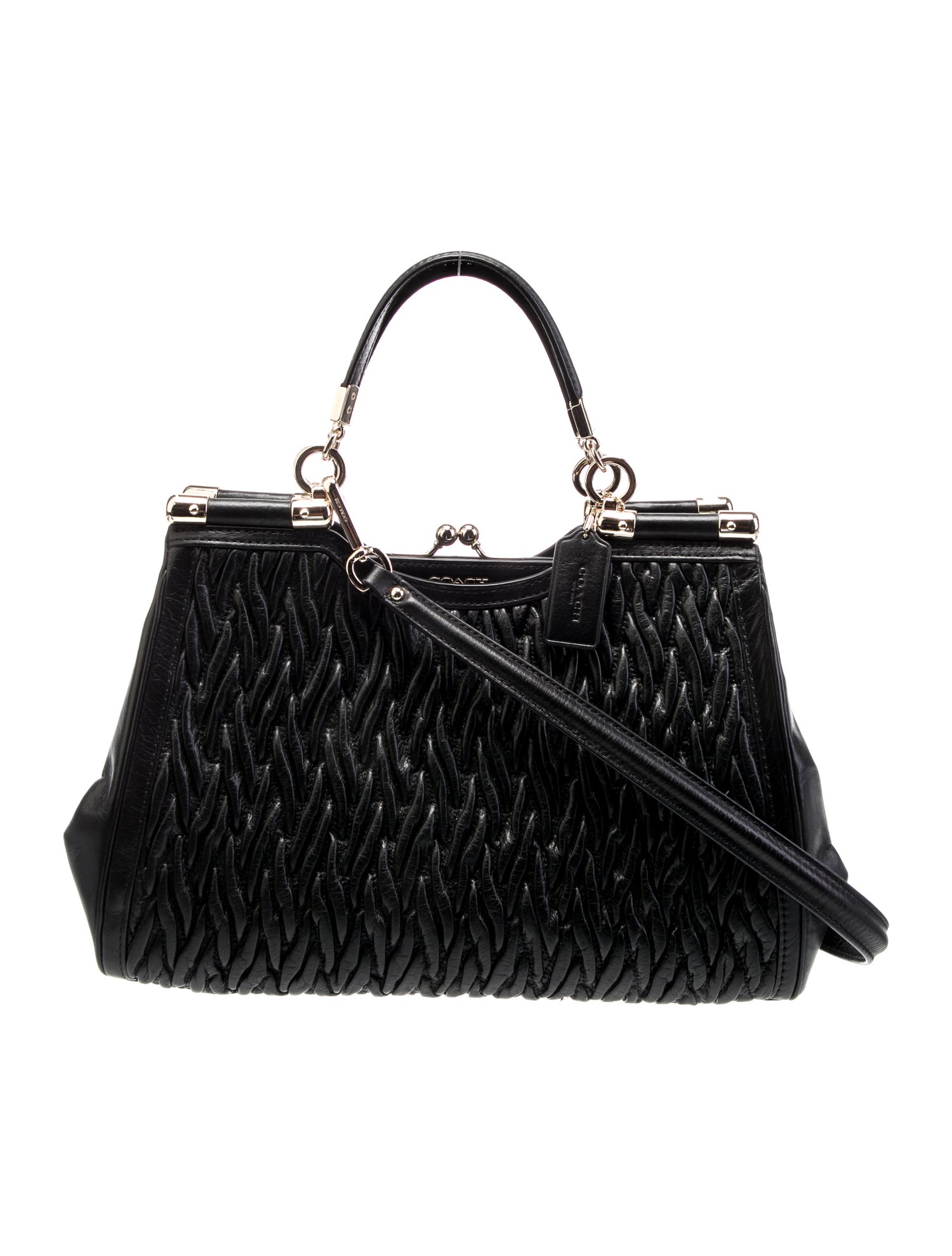 Coach Leather Top Handle Bag