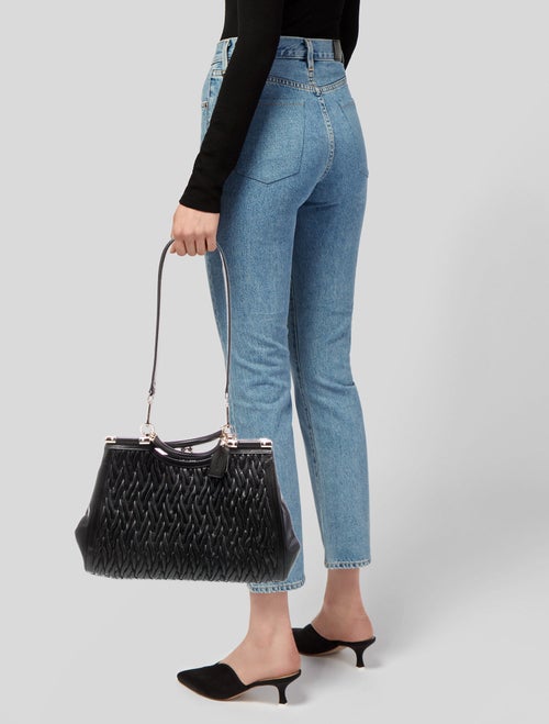 Coach Leather Top Handle Bag