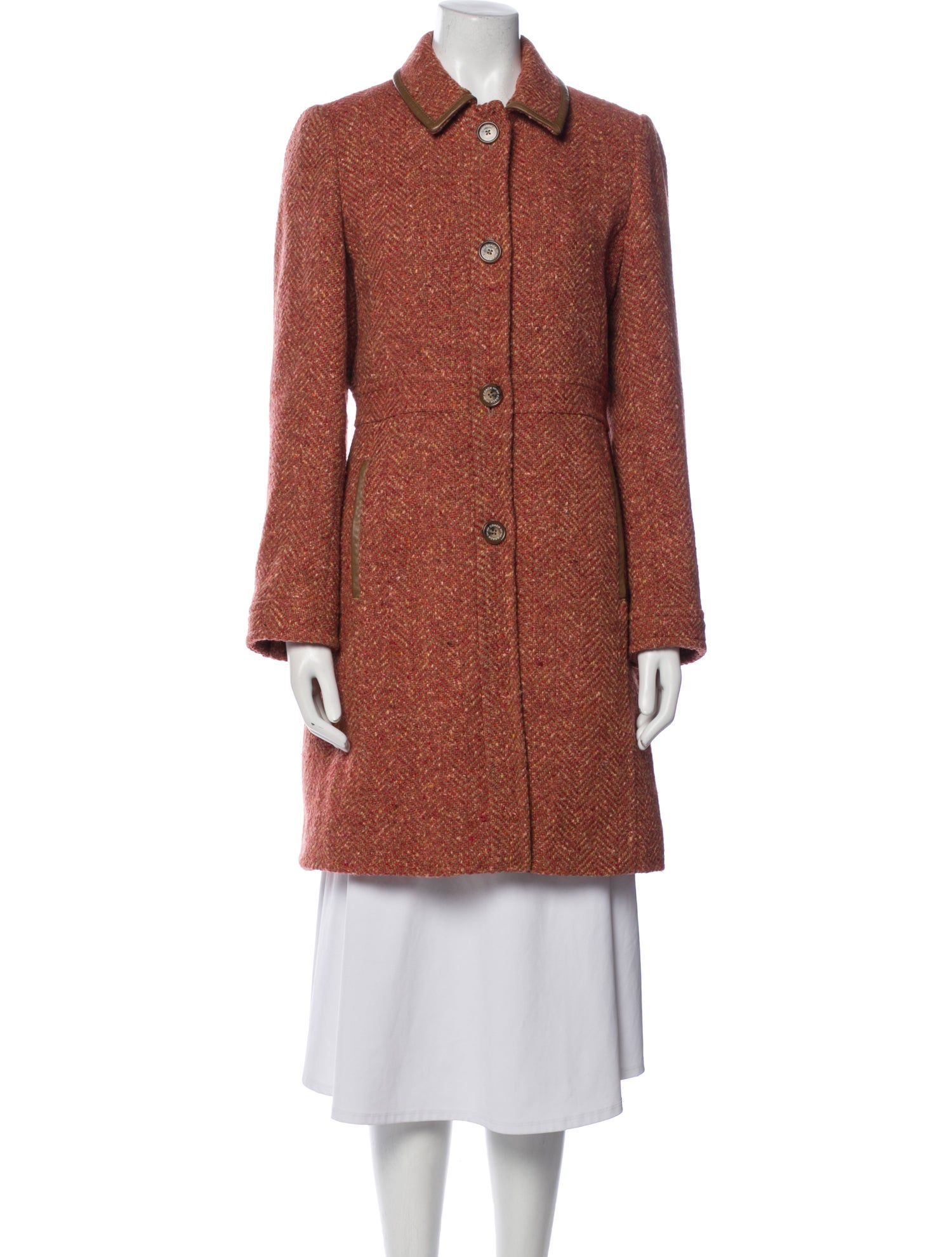 Coach Wool Tweed Pattern Coat