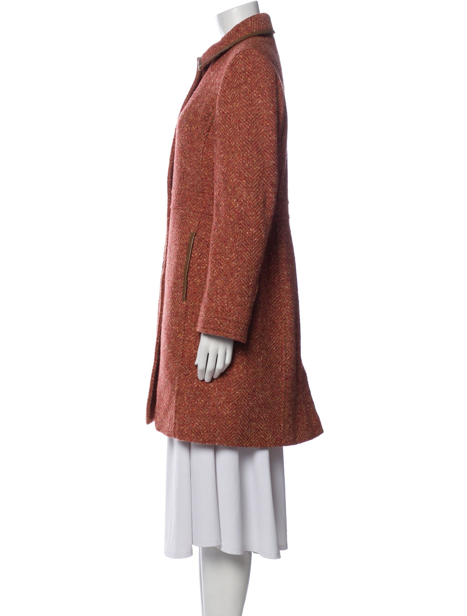 Coach Wool Tweed Pattern Coat