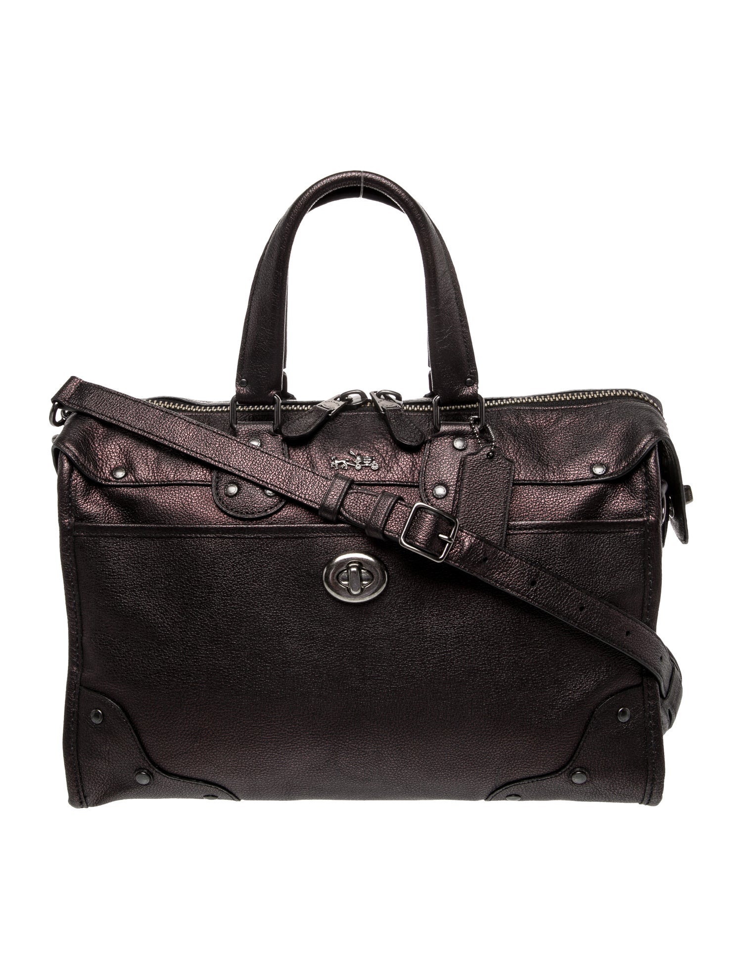 Coach Leather Top Handle Bag