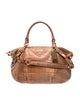 Coach Embossed Leather Top Handle Bag