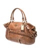 Coach Embossed Leather Top Handle Bag