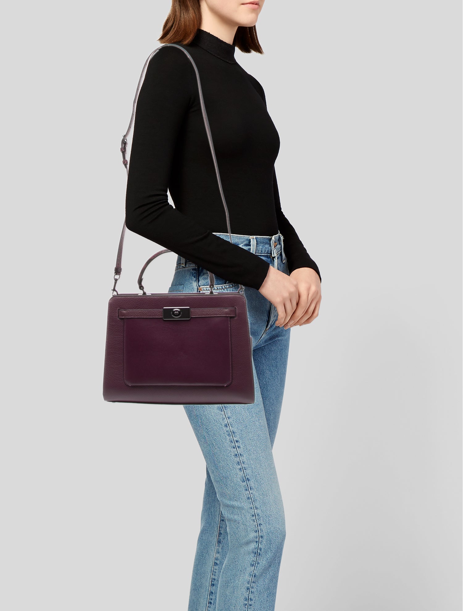 Coach Leather Top Handle Bag