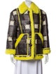 Coach Shearling Printed Faux Fur Coat