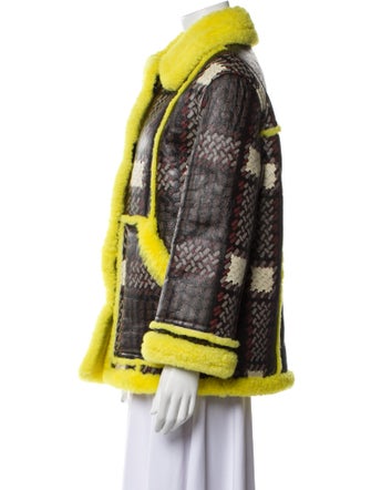 Coach Shearling Printed Faux Fur Coat