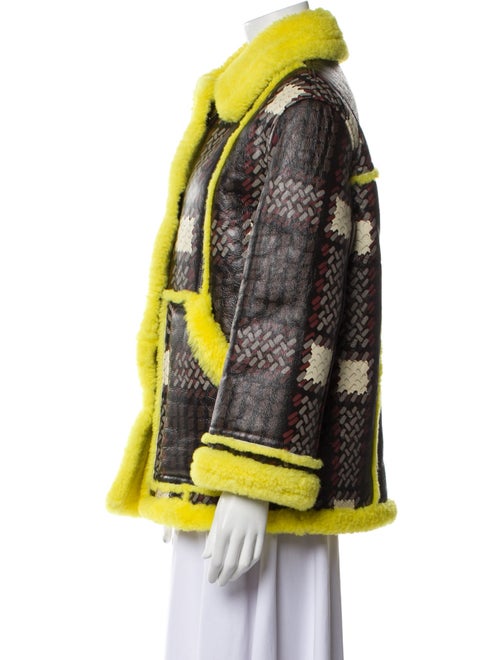 Coach Shearling Printed Faux Fur Coat