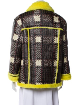 Coach Shearling Printed Faux Fur Coat