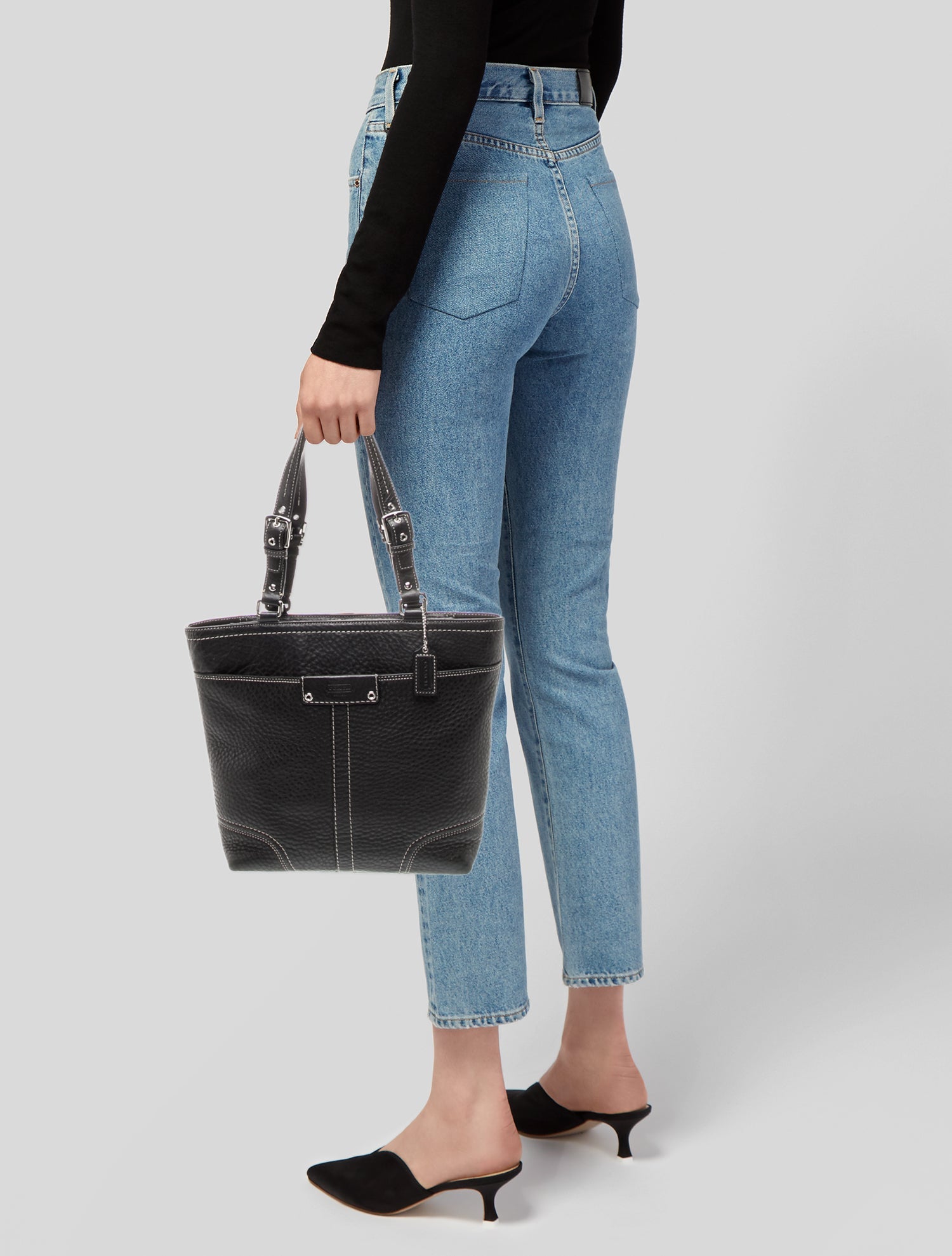 Coach Leather Top Handle Bag