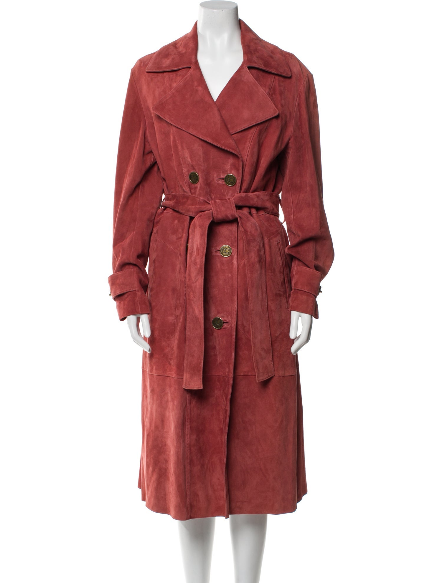 Coach Lamb Leather Trench Coat