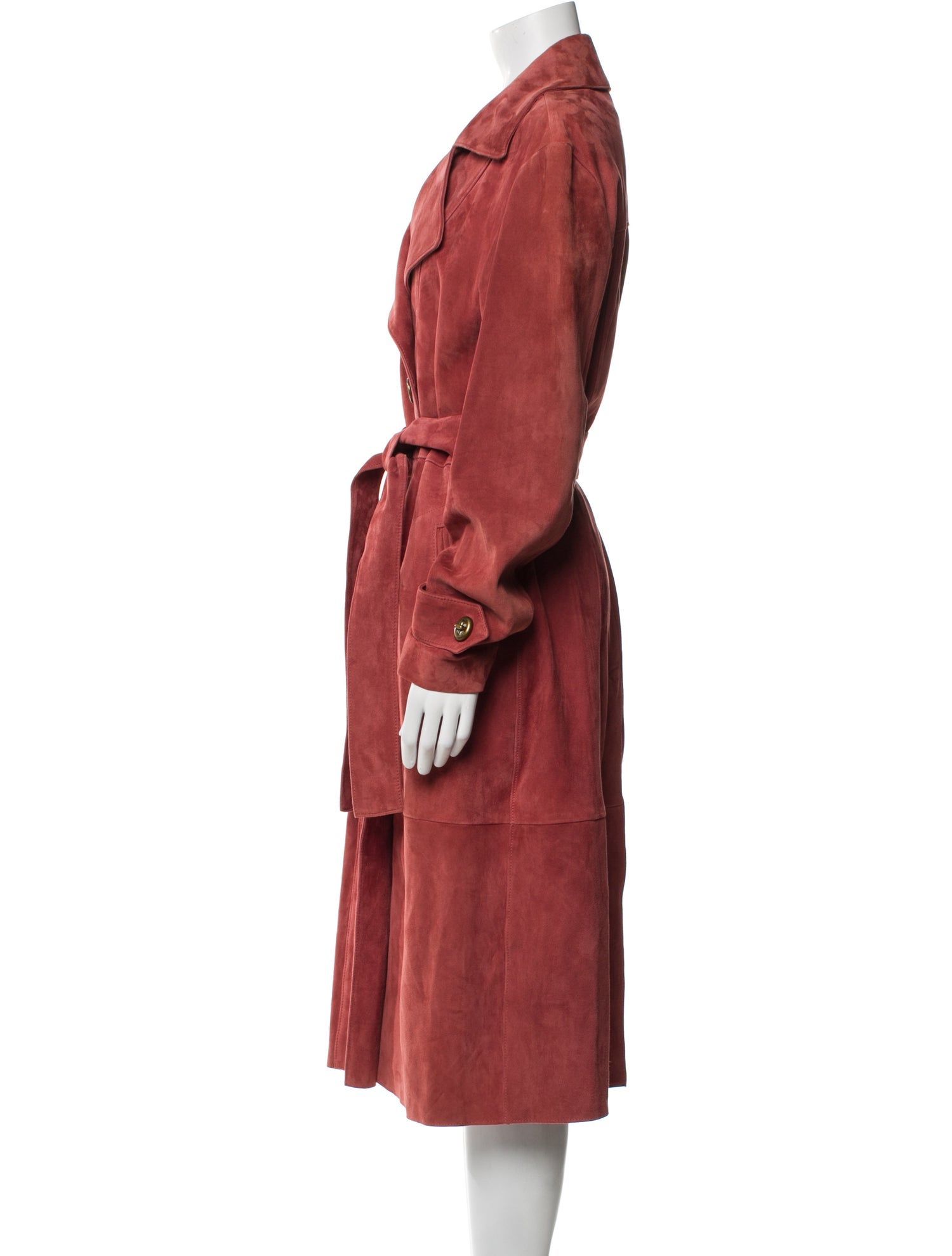 Coach Lamb Leather Trench Coat