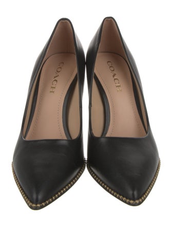 Coach Leather Studded Accents Pumps